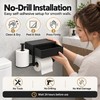Wall-Mounted Toilet Paper Holder with Drawer – No-Drill Bathroom Tissue