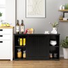Graffy Kitchen Sideboard, Storage Buffet Cabinet W/ 2 Sliding Doors