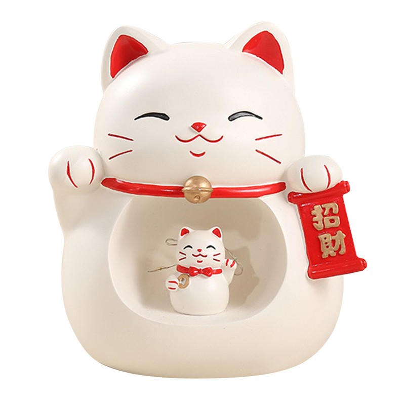 Chinese Lucky Cat Decoration Desktop Fortune Cat Statue Decorations Chinese