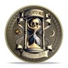RYUKENLM Memento Mori Coin 3D Skull Challenge Coins Daily Stoic