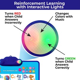 Just Smarty Interactive Alphabet Wall Chart | Talking ABCs & 123s Music Poster with Interactive Light | Toddler Alphabet Learning | Best Educational Gift for Boys & Girls Ages 2 3 4 5 | Letter Sounds