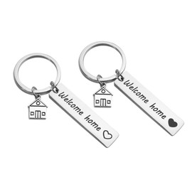 BESPORTBLE Pack of 2 Welcome Home Keychain Housewarming Party Key Chain First Home Key Chain Bag Hanging Ornaments Purse Charms