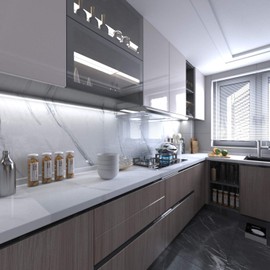 Large White Marble Granite Wallpaper Peel Stick Thicken 48x591inch Waterproof Furniture Sticker Self-Adhesive Contact Paper Marble Vinyl Wrap for Countertop Fireplace Backsplash DIY Wall Sticker