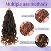 Locescsoc 24 Inch French Curls Braiding Hair 8 Packs Spanish