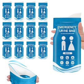ZOCONE 12 Disposable Urine Bags 850ml Pee Standing for Women Men Super Absorbent Urine Bags Kids Portable for Camping Travel Traffic Jam Vomiting