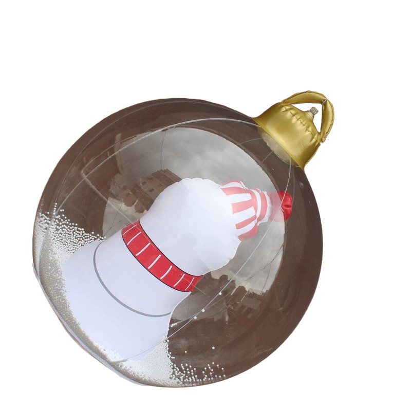 23.6in Inflatable Christmas Balls with LED Giant Light Up Decorated