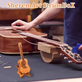 Guitar Pick Case Wooden Guitar Pick Holder Wooden Acoustic Guitar Pick Box Wood Guitar Picks with 3 Picks Wooden Acoustic Guitar Pick Box