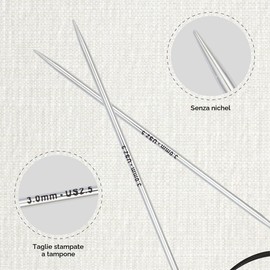 KnitPro Nova - Ferri circolari in Metallo, 80 cm 3 mm 3.0mm / 80cm (10323)