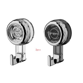 RPS-IND Rotate Vacuum Suction Cup Hooks, Hooks Heavy Duty 20 lb, Removable Reusable，2 pcs