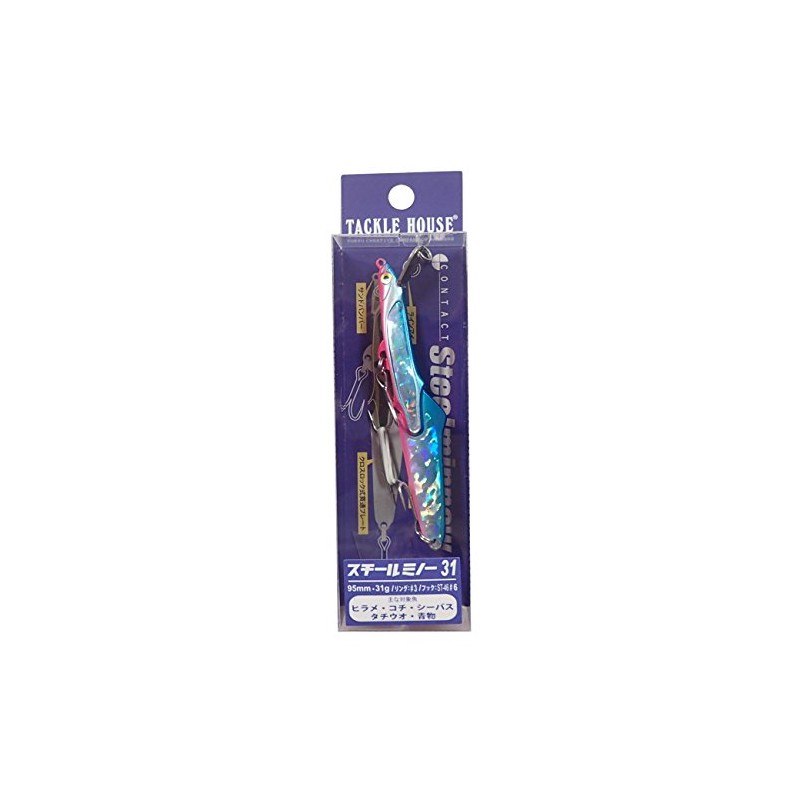 Tacklehouse CSM31 NO.9 Steel Minnow Lure, Blue Pink