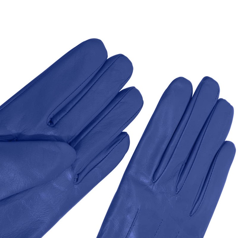 Harssidanzar Leather Gloves Women, Winter Warm Fleece Lining Touchscreen Vintage