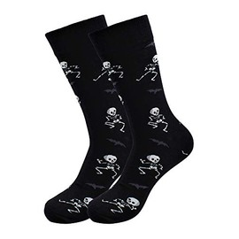 Real Sic Casual Designer Socks for Men and Women - Trippy Design Series - Breathable and Lightwear Cotton Socks (Dancing Skeleton)