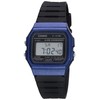 Casio Watch F-91WM-2ACF Blue Resin Waterproof Unisex Adult Black/Blue OSZ
