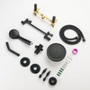 LIWEIKE 2 Handle Shower Faucet Matte Black Two Handles Shower