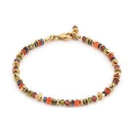 Gemstone Bracelet Goldsmithing Work from Germany (Sterling Silver 925) Colourful Gemstones in Natural Colour – Women's Bracelet with Value Expertise – Girls' Bracelet, Sterling Silver, Carnelian