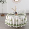 Labhanshi Green Palm Block Print Round Table Cloth|Indian Round Floral