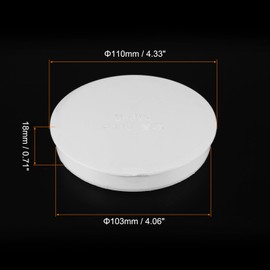 PATIKIL 103 mm Cable Hole Plug 1 Pack Round Fence Post Lid for Cable Protection White