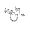 QCAA Keyed Chain Door Lock, Die Cast Construction, Matte Black,