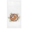 Vdsrup Cute Sloth Hand Bath Towel Shower Towels Spring Flowers