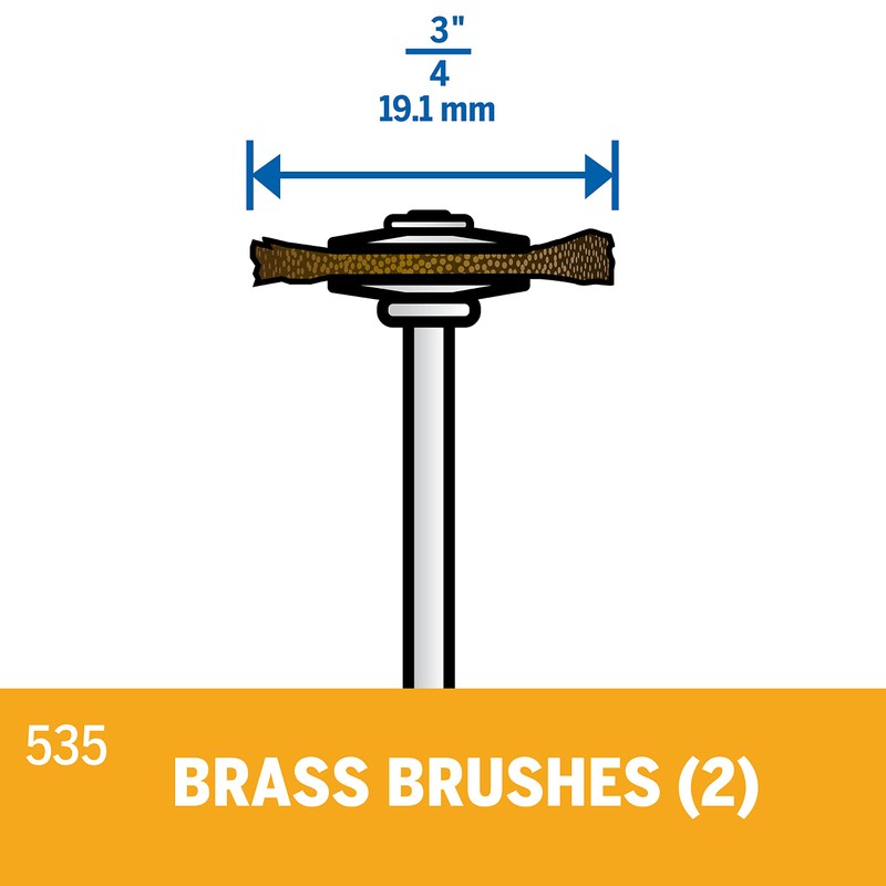 Dremel 535N Brass Brush (Pack of 2)