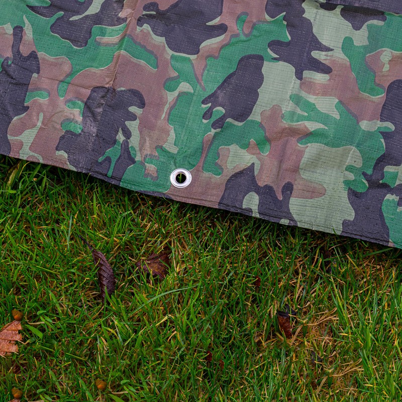 Waterproof camouflage tarpaulin/ground cover sheet/army basha tarp (1.5m x2.4m)