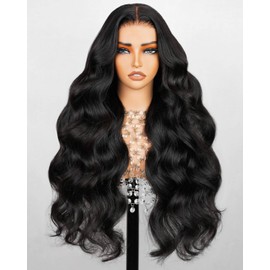 Arabella 6X5 Glueless Wigs Human Hair Pre Plucked Pre Cut 230% Density Closure Wigs Human hair 12A Loose Body Wave Wig Human Hair Pre Cut Lace Pre Plucked Bleached Knots (22inch)