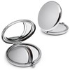 2 Pack Metal Compact Travel Mirrors, Blank DIY Double-Sided 2X