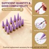 18 Pcs Wax Replacement Head Tips,Nail Rhinestone Picker (Purple)