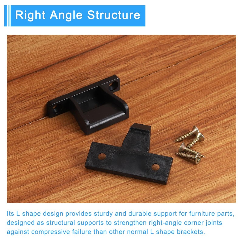 sourcing map 5 PCS Plastic Fitting Furniture Panel, Joint Bracket,