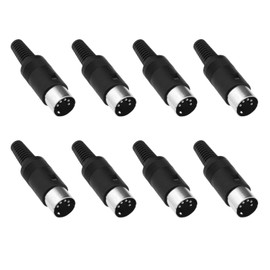 VGOL Pack of 8 5 Pin Connector DIN Solder Plug DIN Solder Plug Cable Connector for Mixer Electronic Drum Amplifier Microphone
