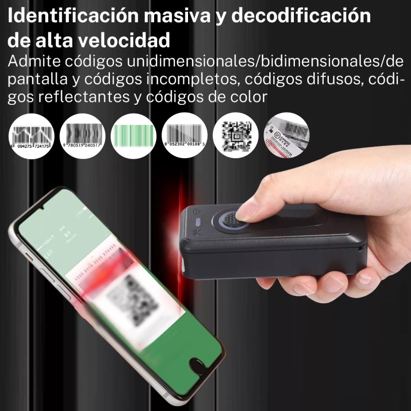 GOMITA Escáner Inalámbrico 2d Bluetooth Portátil Y Rápido