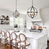 Treekee Rustic Chandelier, 17" Black and Gold Finish Glass Cover