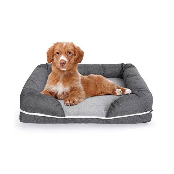 Furstrom Solid Memory Foam Dog Bed | Small Medium Large