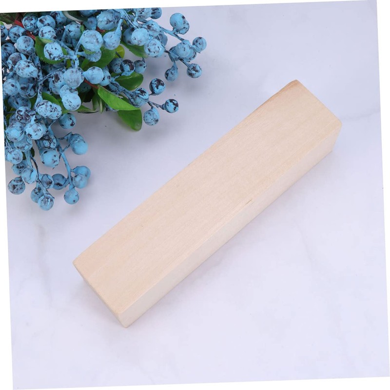 jojofuny DIY Handmade Small Wooden Block Craft Natural Basswood Plank