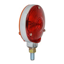 Grand General 77611 Star Amber/Red 4" Double Faced 48 LED Sealed Pedestal Light with Amber/Red Lens