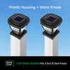 Home Zone Security Solar Post Cap Lights - Decorative Glass