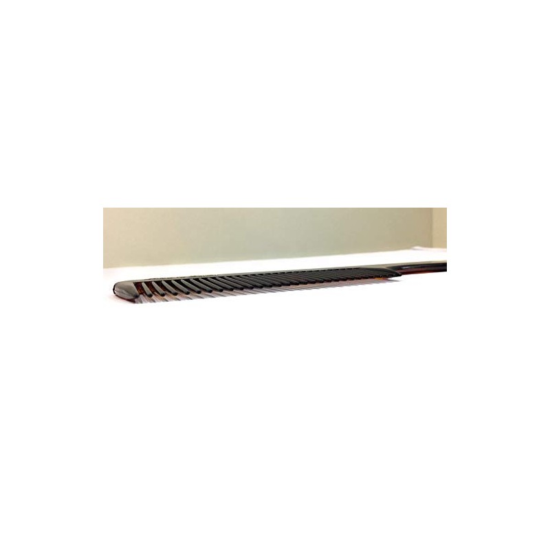 Hairdressing Comb Acetate Havana Amber 19 cm Made in France