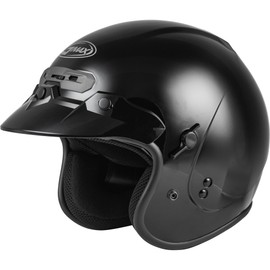 GMAX GM-32 Open-Face Helmet (Black, Large) - FMVSS 218 Approved