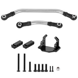 RCHUBAM 1/18 TRX4M Lay Down Servo Mount with Steering Links Kit Compatible with TRX4M 1/18 Bronco Defender RC Crawler TRX4M Stock Length Axles Upgrades