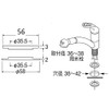 Sanei (サンエイ) [Faucet Hole Conversion Adapter] Hole Diameter 36~38mm PR5360