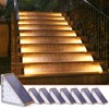 NIORSUN Outdoor Stair Lights 8 Pack, Solar Step Lights IP67