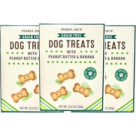 Trader J's Grain Free Dog Treats with Peanut Butter & Banana ~ Pack of 3