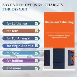 Hayayu For Easyjet Hand Luggage 45 x 36 x 20 Backpack Hand Luggage Bag for Airplane Travel Bag Under Seat with Anti-Theft Bag Travel Backpack with Computer Compartment for 15.6 Inch Laptop, blue,