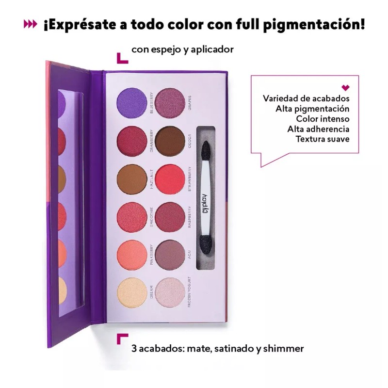 Cyzone Paleta De Sombras Twelve O'clock Tono Berry Dreams -