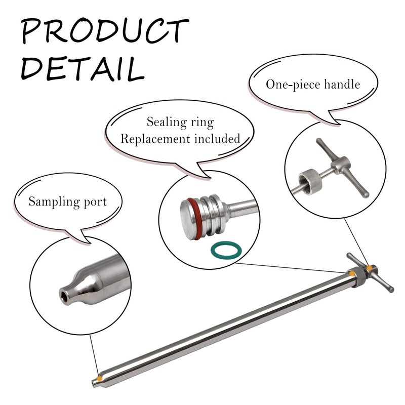 Drum Thief Sampler, These Stainless Steel Liquid Samplers are Designed