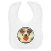 Azeeda 'Jack Russell Love Note' Soft Cotton Baby Bib (BI00063782)