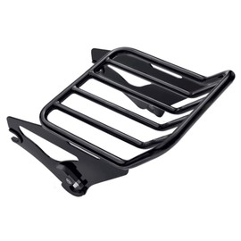 09-25 H D Gloss Black Harley Touring Detachable Two UP Luggage Rack Quick Release Rear Carrier 2009-2025 Street Glide Road Electra 50300042A HD DETACHABLES FLHX FLTR FLHRC King CVO RoadKing Special