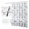 Gran compañía Cortina Baño Lavable Tela Impermeable Con Diseño+12 Ganchos