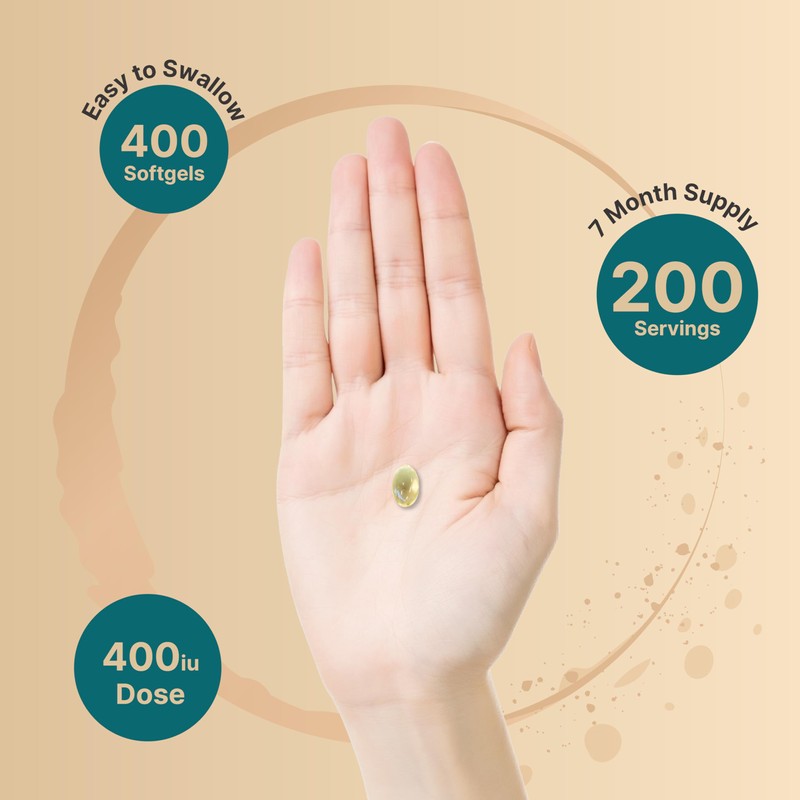 NatureBell Vitamin E Oil Softgels, 400iu Per Serving, 400 Pills