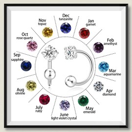 Tiny 3mm Natural Birthstone Earrings for Women Teen Girls Small Huggie Half Hoop Earrings Tiny Cartilage Hypoallergenic Stud Screw Earrings (Silver, 1.Jan-Garnet)